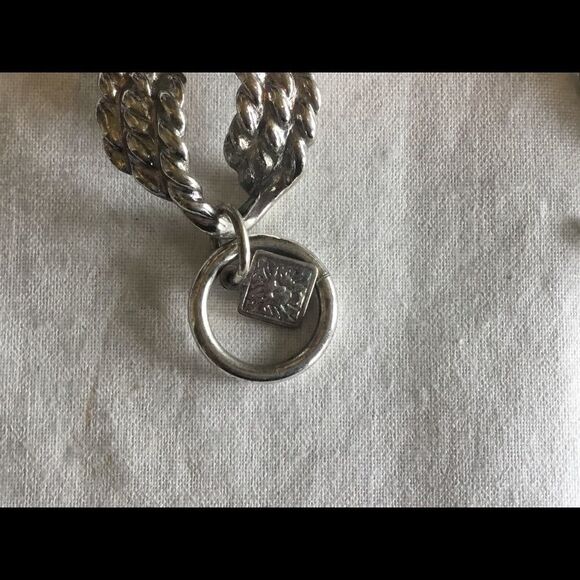 Ann Klein Silvertone Link Bracelet 7” - Picture 2 of 7